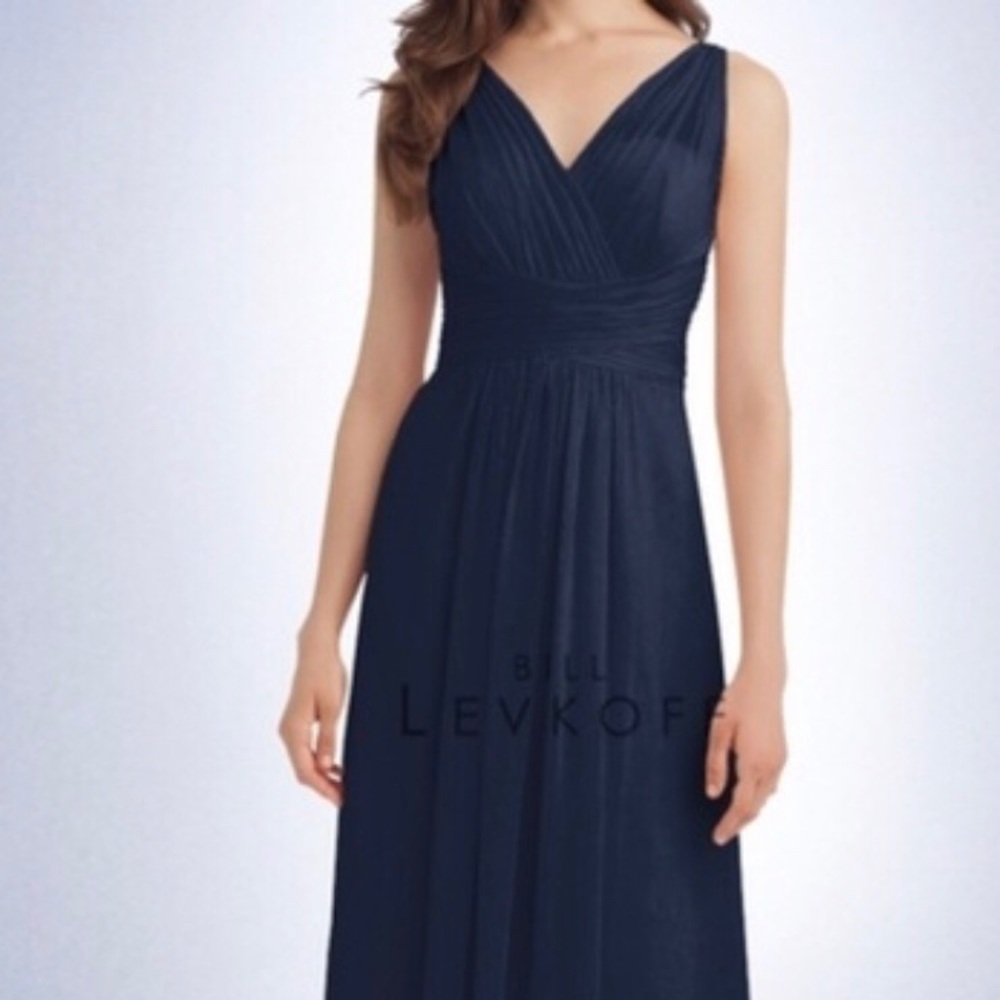 Bill Levkoff Navy Bridesmaid Dress